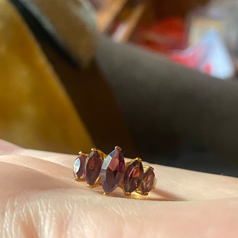 Purple Multi-Gem Statement Ring - image 8